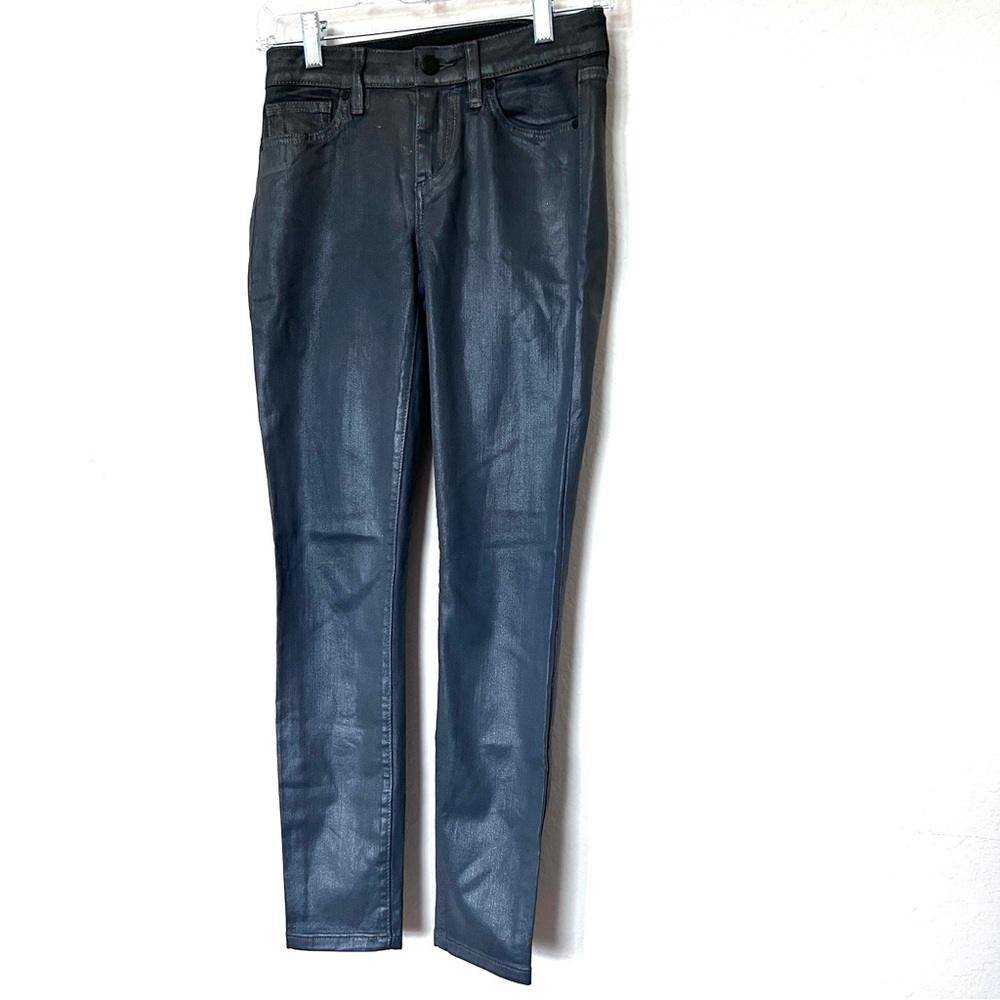 Joe's Jeans Women’s Coated Mid-Rise Skinny Ankle Jeans Black Size 24